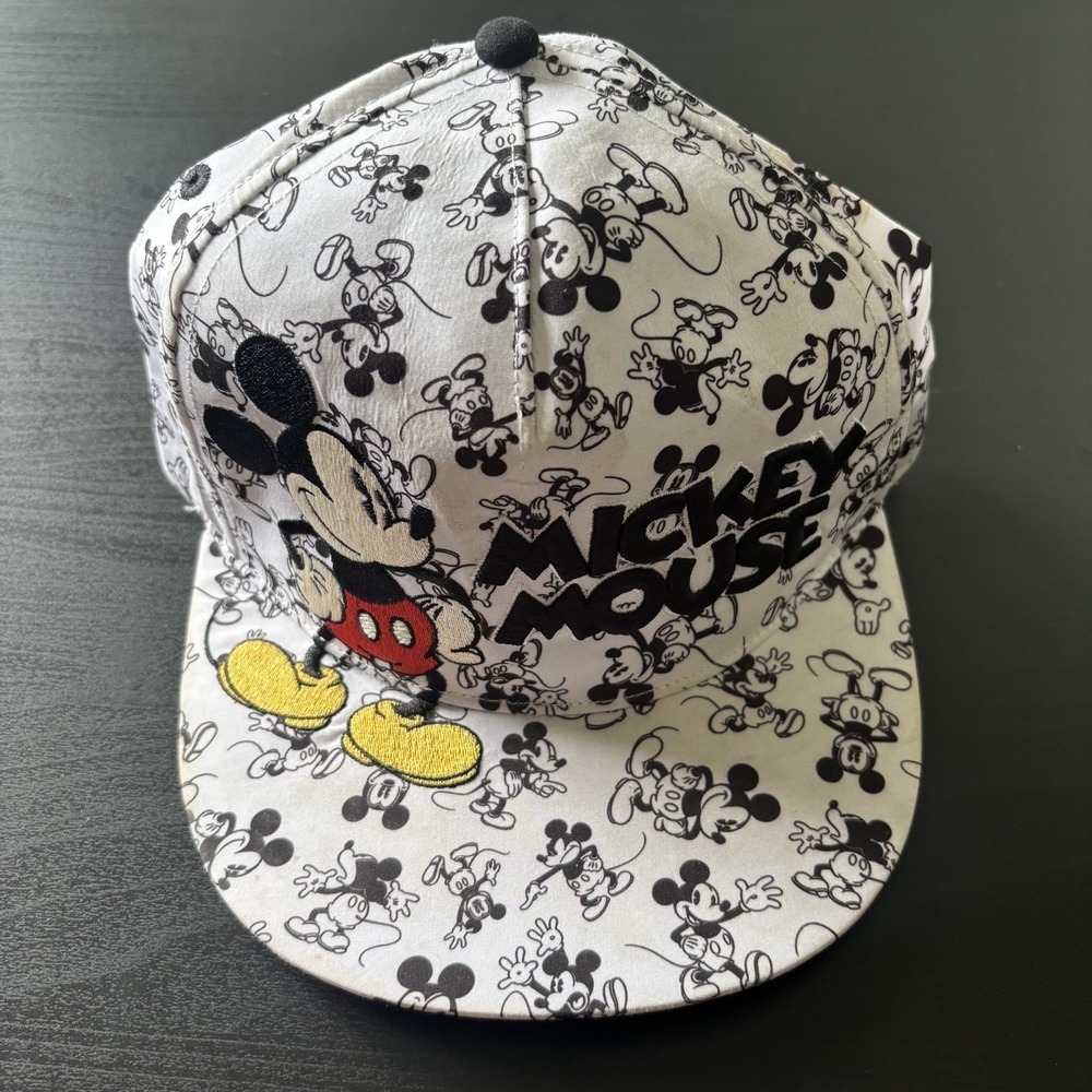 EMBROIDERED DISNEY PARKS MICKEY MOUSE Adult All Over‎ Print AOP Snapback Cap Hat